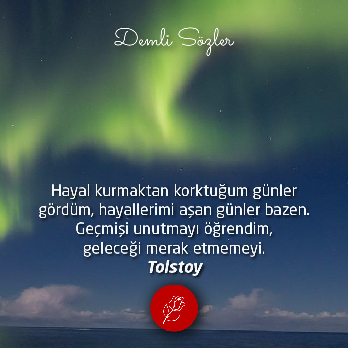 Hayal kurmaktan korktuğum günler gördüm, hayallerimi aşan günler bazen. Geçmişi unutmayı öğrendim, geleceği merak etmemeyi.