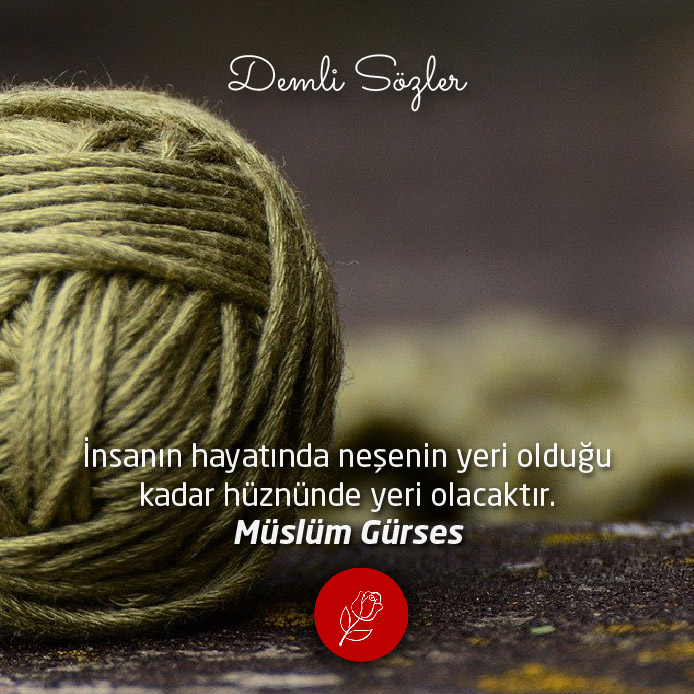İnsanın hayatında neşenin yeri olduğu kadar hüznünde yeri olacaktır.