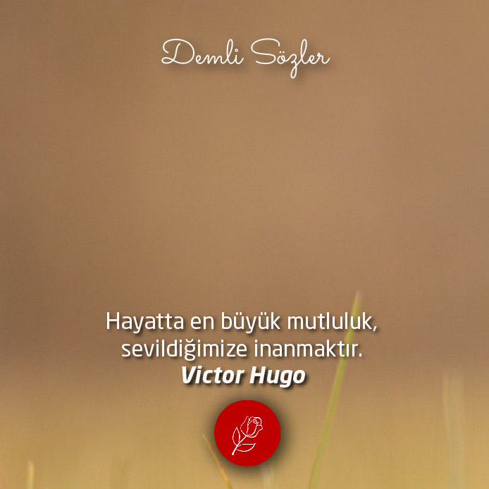 Hayatta en büyük mutluluk, sevildiğimize inanmaktır.