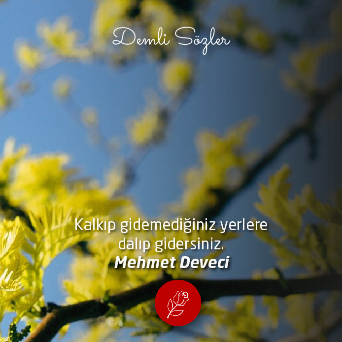 Kalkıp gidemediğiniz yerlere dalıp gidersiniz.
