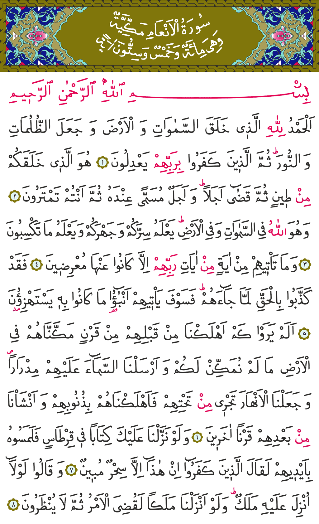 En'am Suresi 7. Cüz 127. Sayfa