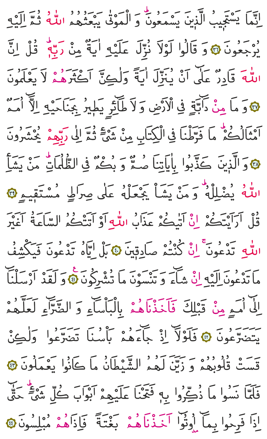 En'am Suresi 7. Cüz 131. Sayfa
