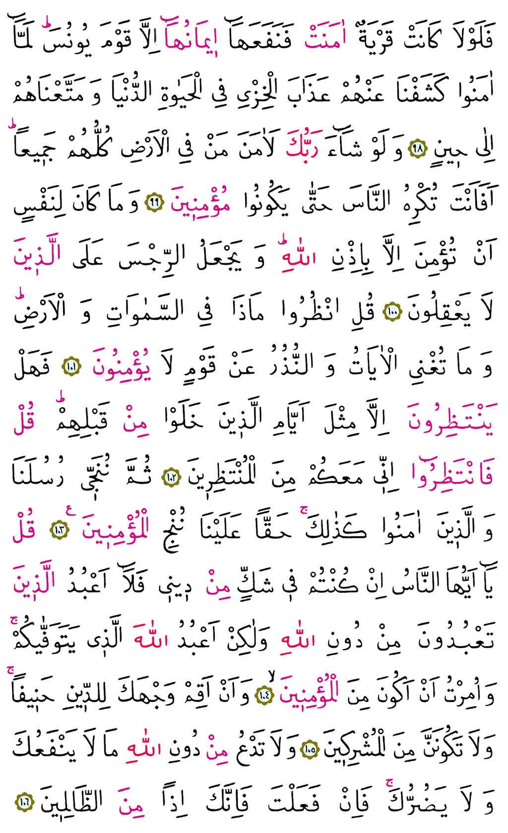 Yunus Suresi 11. Cüz - 219. Sayfa