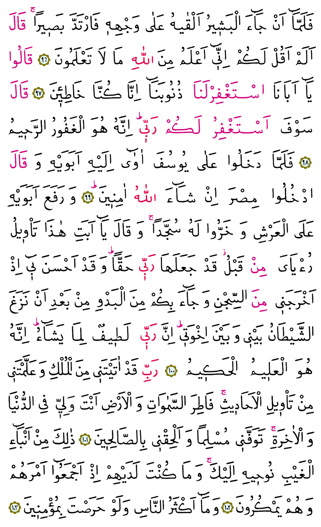 Yusuf Suresi 13. Cüz - 246. Sayfa