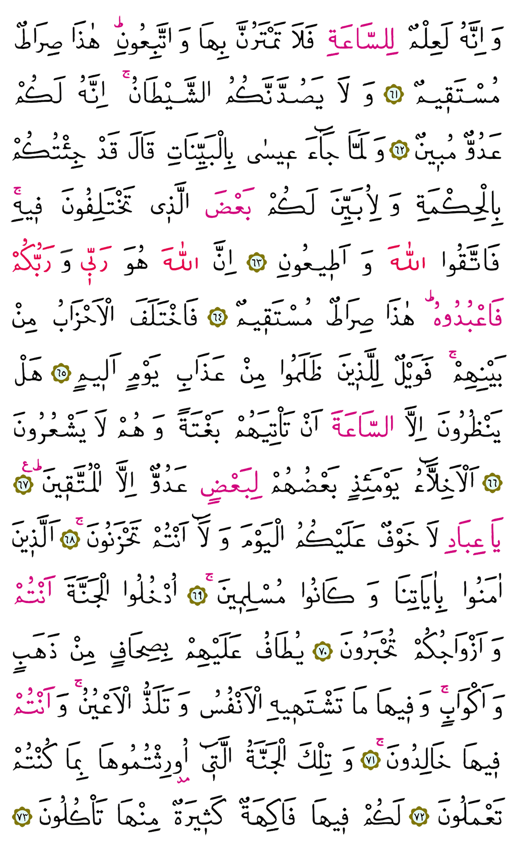 Zuhruf Suresi 25. Cüz - 493. Sayfa