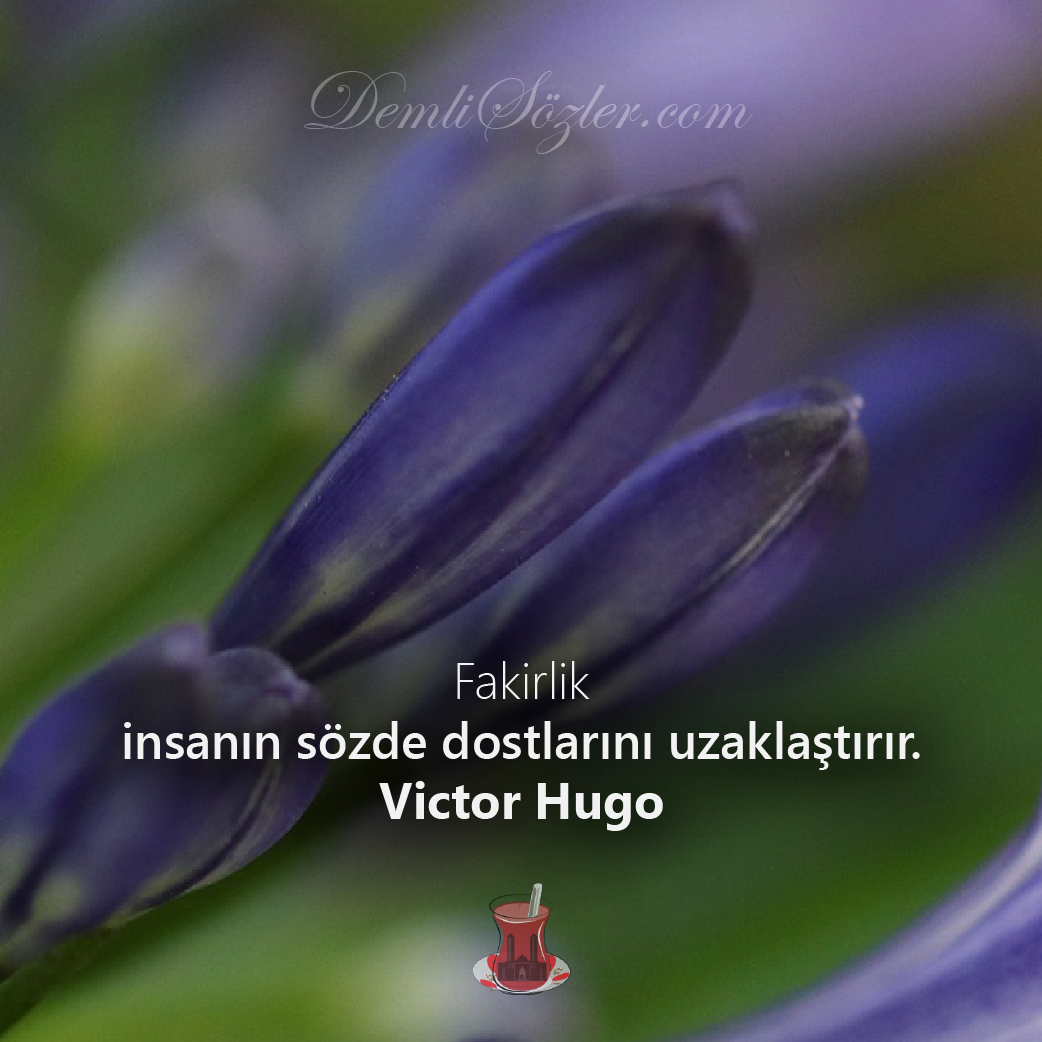 Fakirlik, insanın sözde dostlarını uzaklaştırır.