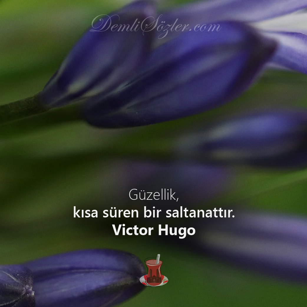 Güzellik, kısa süren bir saltanattır.