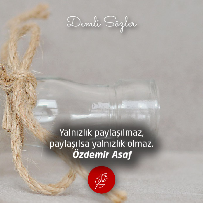 Yalnızlık paylaşılmaz, paylaşılsa yalnızlık olmaz.