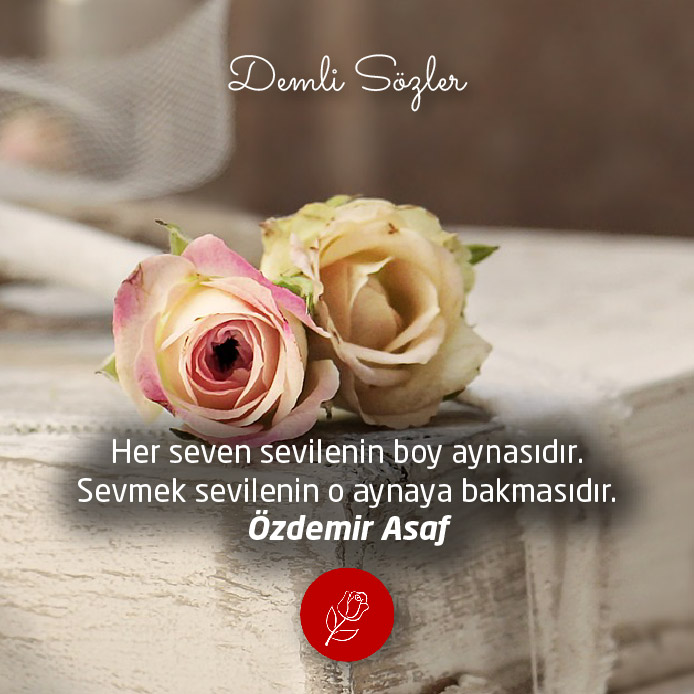Her seven sevilenin boy aynasıdır. Sevmek sevilenin o aynaya bakmasıdır.