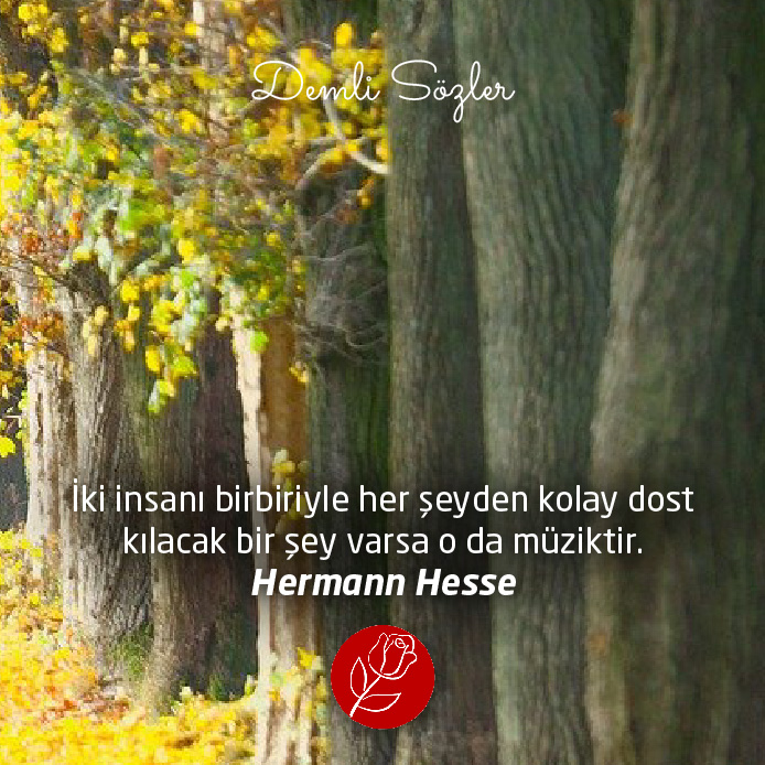 İki insanı birbiriyle her şeyden kolay dost kılacak bir şey varsa o da müziktir.