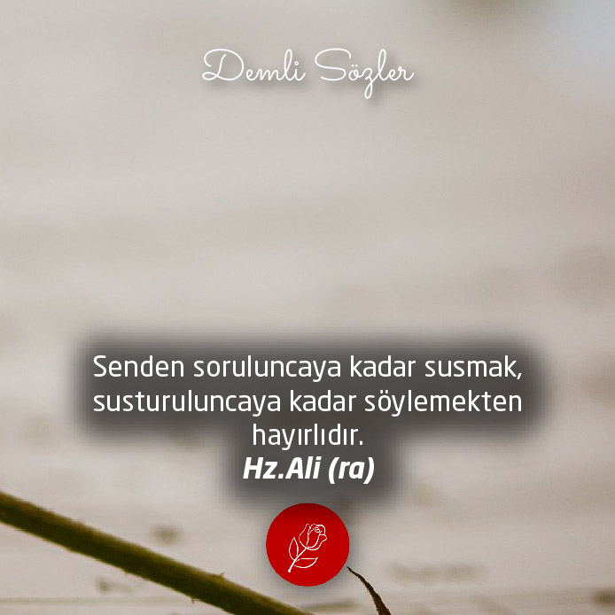 Senden soruluncaya kadar susmak, susturuluncaya kadar söylemekten hayırlıdır.