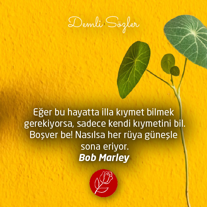 Eğer bu hayatta illa kıymet bilmek gerekiyorsa, sadece kendi kıymetini bil. Boşver be! Nasılsa her rüya güneşle sona eriyor.