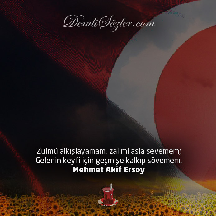 Zulmü alkışlayamam, zalimi asla sevemem gelenin keyfi için geçmişe kalkıp sövemem.