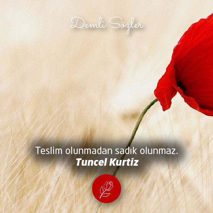 Teslim olunmadan sadık olunmaz.