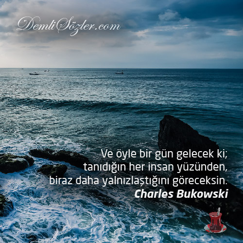 Ve öyle bir gün gelecek ki; tanıdığın her insan yüzünden, biraz daha yalnızlaştığını göreceksin.
