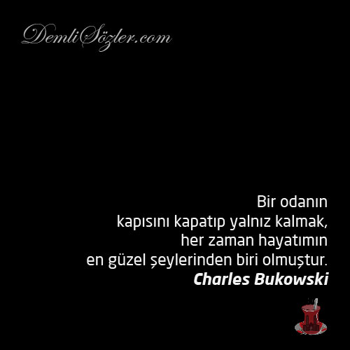 Bir odanın kapısını kapatıp yalnız kalmak, her zaman hayatımın en güzel şeylerinden biri olmuştur.