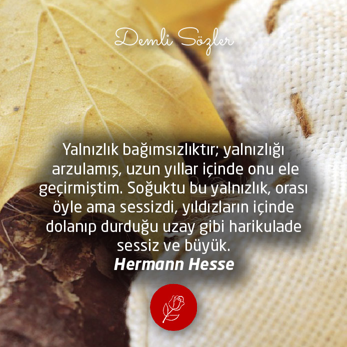 Yalnızlık bağımsızlıktır; yalnızlığı arzulamış, uzun yıllar içinde onu ele geçirmiştim. Soğuktu bu yalnızlık, orası öyle, ama sessizdi, yıldızların içinde dolanıp durduğu uzay gibi harikulade sessiz ve büyük.