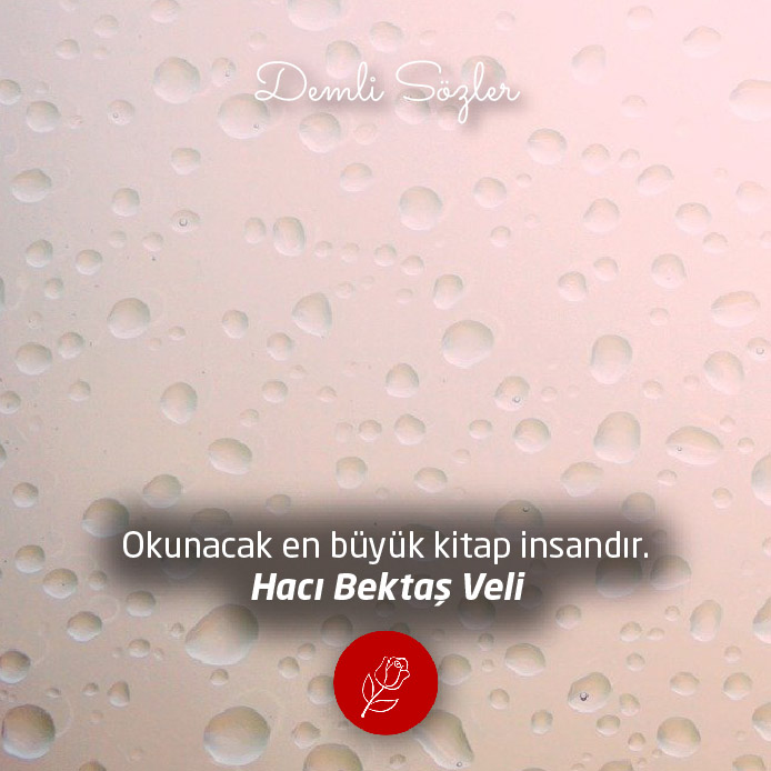 Okunacak en büyük kitap insandır.