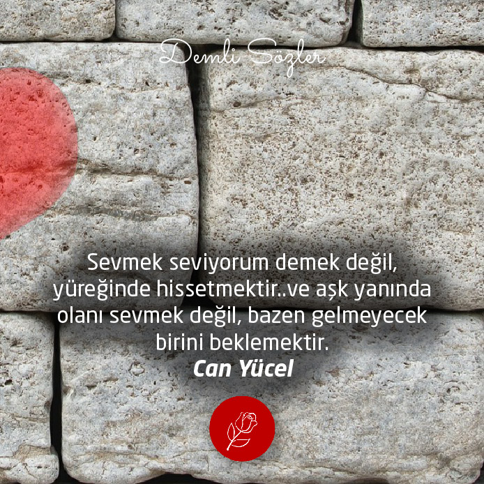 Sevmek seviyorum demek değil, yüreğinde hissetmektir..ve aşk yanında olanı sevmek değil, bazen gelmeyecek birini beklemektir.