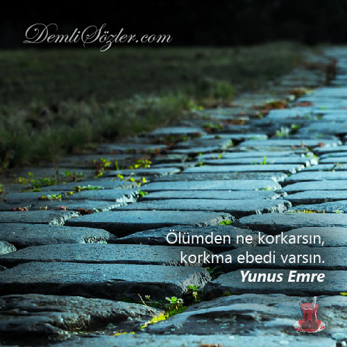 Ölümden ne korkarsın, korkma ebedi varsın.