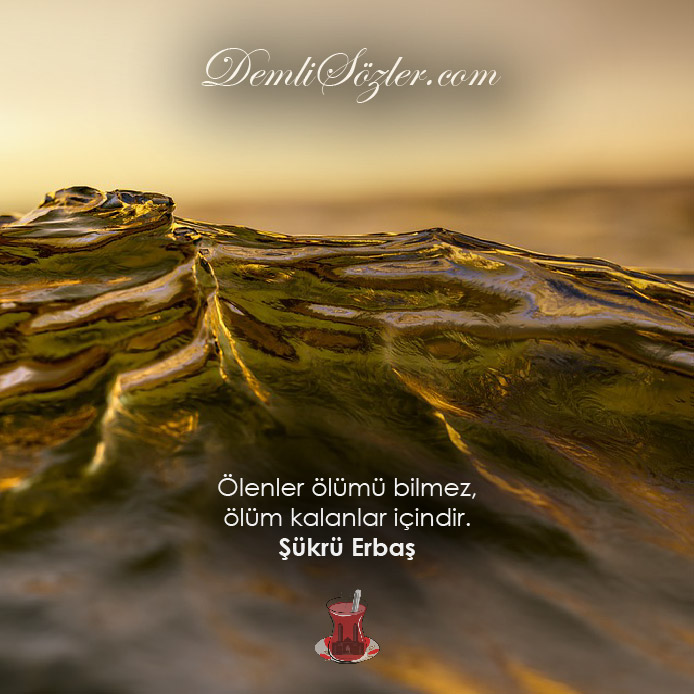 Ölenler ölümü bilmez, ölüm kalanlar içindir.
