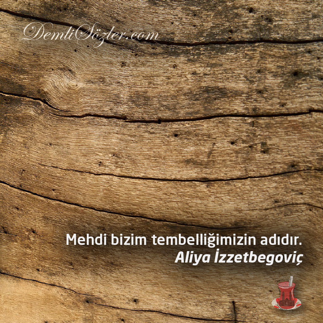 Mehdi bizim tembelliğimizin adıdır.