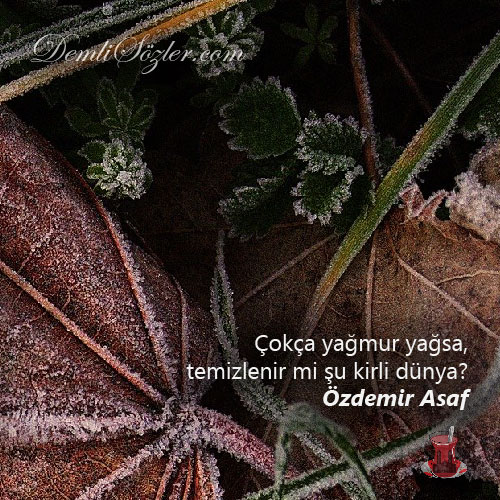 Çokça yağmur yağsa, temizlenir mi şu kirli dünya?