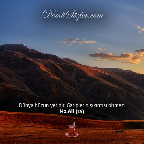 Dünya hüzün yeridir. Gariplerin sıkıntısı bitmez.