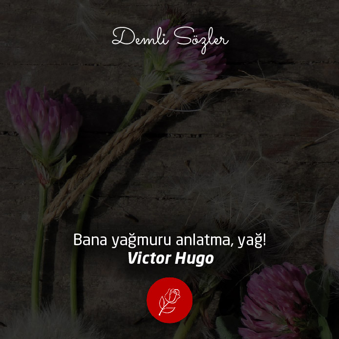 Bana yağmuru anlatma, yağ!