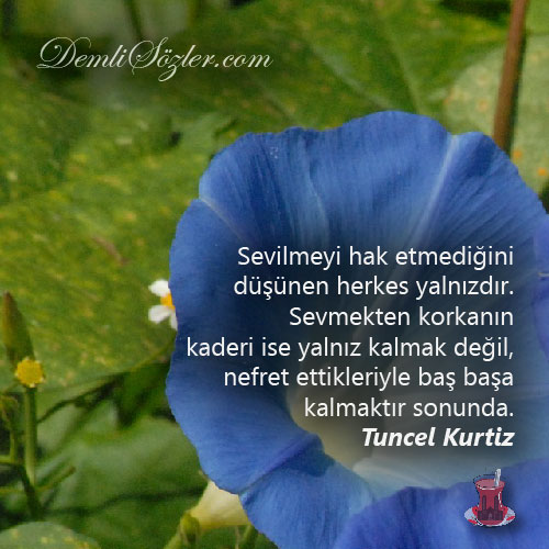 Sevilmeyi hak etmediğini düşünen herkes yalnızdır. Sevmekten korkanın kaderi ise yalnız kalmak değil, nefret ettikleriyle baş başa kalmaktır sonunda.